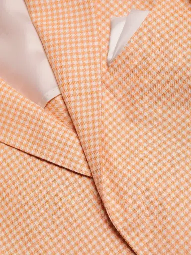 Saks Fifth Avenue Men's COLLECTION Houndstooth Wool-Blend Two-Button Sport Coat - Tangerine | Thumbnail 7 Saks Fifth Avenue Men's COLLECTION Houndstooth Wool-Blend Two-Button Sport Coat - Tangerine | Thumbnail 7