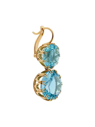 Ileana Makri Women's Crown 18K Yellow Gold & Blue Topaz Earrings - Gold | Thumbnail 3 Ileana Makri Women's Crown 18K Yellow Gold & Blue Topaz Earrings - Gold | Thumbnail 3
