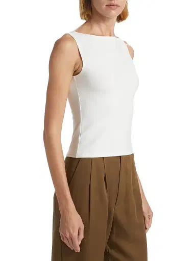 Reformation Women's Dusk Knit Top - Fior Di Latte | Thumbnail 4 Reformation Women's Dusk Knit Top - Fior Di Latte | Thumbnail 4