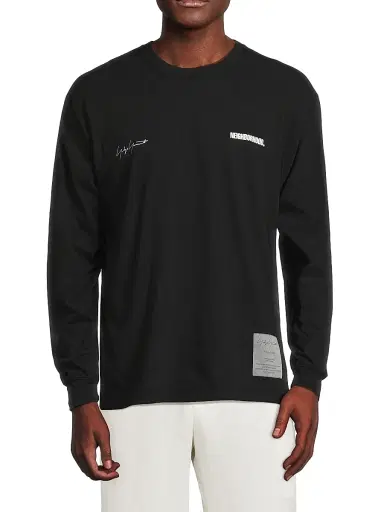 Yohji Yamamoto Men's Neighborhood Long-Sleeve T-Shirt - Black | Thumbnail 3 Yohji Yamamoto Men's Neighborhood Long-Sleeve T-Shirt - Black | Thumbnail 3