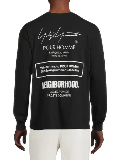 Yohji Yamamoto Men's Neighborhood Long-Sleeve T-Shirt - Black | Thumbnail 5 Yohji Yamamoto Men's Neighborhood Long-Sleeve T-Shirt - Black | Thumbnail 5