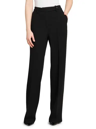 Kiton Women's Crepe Wide-Leg Trousers - Black - Size 8 | Thumbnail 3 Kiton Women's Crepe Wide-Leg Trousers - Black - Size 8 | Thumbnail 3