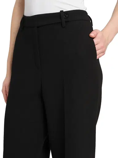 Kiton Women's Crepe Wide-Leg Trousers - Black - Size 8 | Thumbnail 6 Kiton Women's Crepe Wide-Leg Trousers - Black - Size 8 | Thumbnail 6