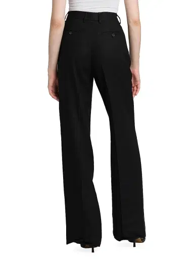 Kiton Women's Wide-Leg Linen-Blend Pants - Black - Size 12 | Thumbnail 5 Kiton Women's Wide-Leg Linen-Blend Pants - Black - Size 12 | Thumbnail 5