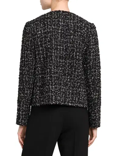 Kiton Women's Metallic Tweed Jacket - Black - Size 6 | Thumbnail 5 Kiton Women's Metallic Tweed Jacket - Black - Size 6 | Thumbnail 5