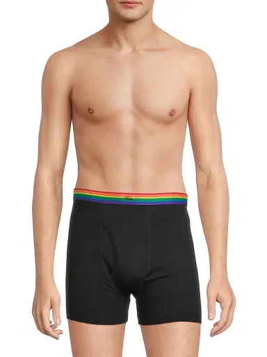Saks Fifth Avenue Men's COLLECTION Pride Stretch-Cotton Boxer Briefs - Moonless - Size XS | Thumbnail 3 Saks Fifth Avenue Men's COLLECTION Pride Stretch-Cotton Boxer Briefs - Moonless - Size XS | Thumbnail 3