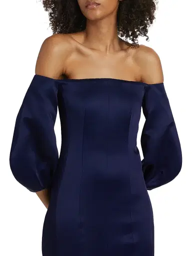GALVAN LONDON Women's Ponza Satin Gown - Blue Moon - Size 6 | Thumbnail 6 GALVAN LONDON Women's Ponza Satin Gown - Blue Moon - Size 6 | Thumbnail 6