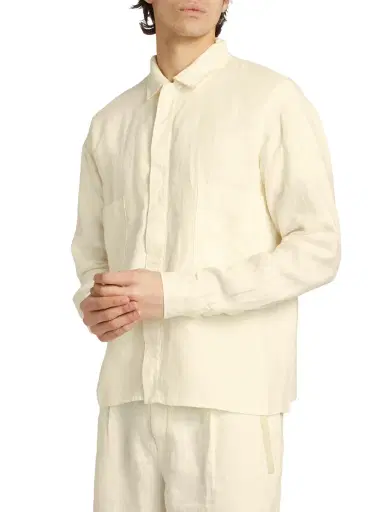 Áwet Men's Nazret Linen Shirt - Bone | Thumbnail 2 Áwet Men's Nazret Linen Shirt - Bone | Thumbnail 2