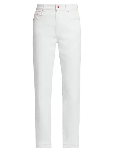 Kiton Women's Mom-Fit High-Rise Stretch Tapered Jeans - White - Size 8 | Thumbnail 1 Kiton Women's Mom-Fit High-Rise Stretch Tapered Jeans - White - Size 8 | Thumbnail 1
