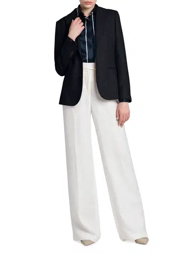 Kiton Women's Wool Single-Breasted Blazer | Thumbnail 2 Kiton Women's Wool Single-Breasted Blazer | Thumbnail 2