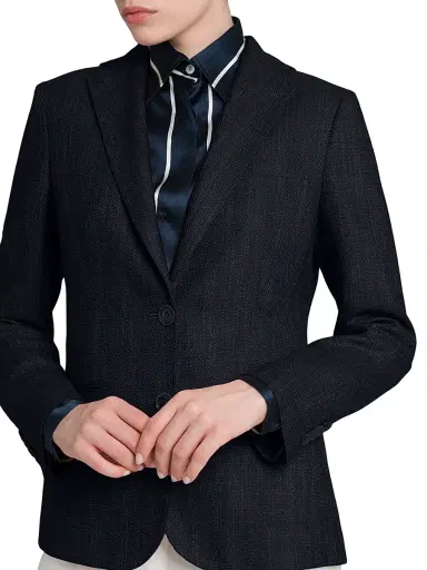 Kiton Women's Wool Single-Breasted Blazer | Thumbnail 6 Kiton Women's Wool Single-Breasted Blazer | Thumbnail 6