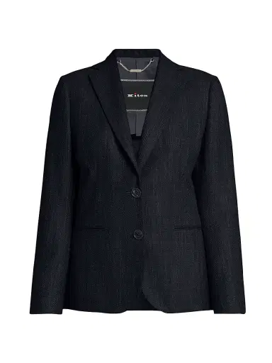 Kiton Women's Wool Single-Breasted Blazer | Thumbnail 1 Kiton Women's Wool Single-Breasted Blazer | Thumbnail 1