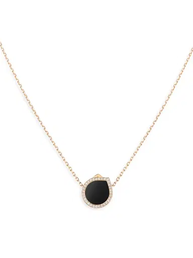 Repossi Women's Antifer 18K Rose Gold, Black Onyx & 0.18 TCW Diamond Pendant Necklace - Onyx | Thumbnail 1 Repossi Women's Antifer 18K Rose Gold, Black Onyx & 0.18 TCW Diamond Pendant Necklace - Onyx | Thumbnail 1