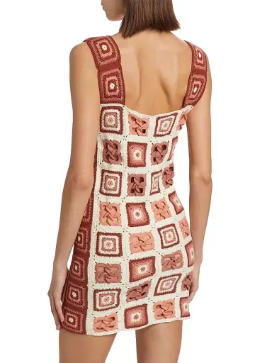 ESCVDO Women's Camino Santeria Crochet Minidress - Brown | Thumbnail 5 ESCVDO Women's Camino Santeria Crochet Minidress - Brown | Thumbnail 5