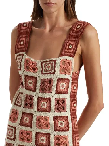 ESCVDO Women's Camino Santeria Crochet Minidress - Brown | Thumbnail 6 ESCVDO Women's Camino Santeria Crochet Minidress - Brown | Thumbnail 6