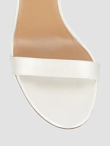 Aquazzura Women's So Nude Satin Slingback Sandals - White - Size 11.5 | Thumbnail 4 Aquazzura Women's So Nude Satin Slingback Sandals - White - Size 11.5 | Thumbnail 4