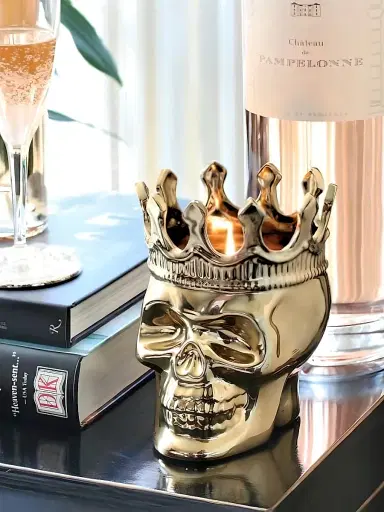 Thompson Ferrier Wood Charnel Gold Bonaparte Skull Candle - Wood Charnel | Thumbnail 7 Thompson Ferrier Wood Charnel Gold Bonaparte Skull Candle - Wood Charnel | Thumbnail 7