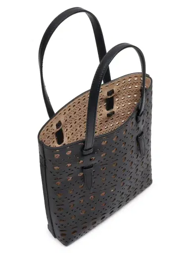 Alaïa Women's Mina Perforated Leather Tote Bag - Noir | Thumbnail 2 Alaïa Women's Mina Perforated Leather Tote Bag - Noir | Thumbnail 2