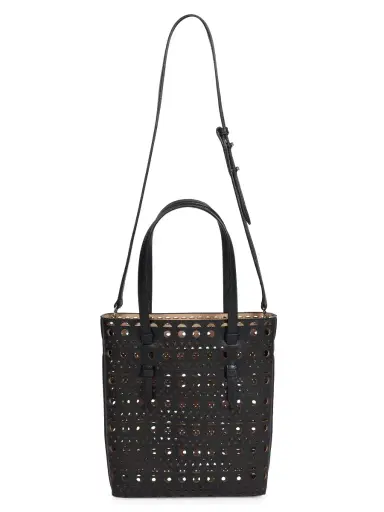 Alaïa Women's Mina Perforated Leather Tote Bag - Noir | Thumbnail 5 Alaïa Women's Mina Perforated Leather Tote Bag - Noir | Thumbnail 5