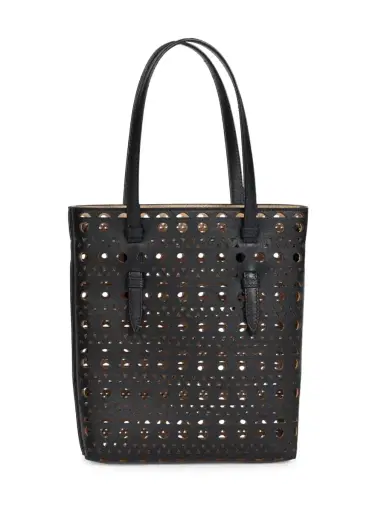 Alaïa Women's Mina Perforated Leather Tote Bag - Noir | Thumbnail 6 Alaïa Women's Mina Perforated Leather Tote Bag - Noir | Thumbnail 6