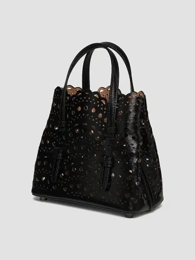 Alaïa Women's Mina 16 Perforated Leather Top Handle Bag - Noir | Thumbnail 2 Alaïa Women's Mina 16 Perforated Leather Top Handle Bag - Noir | Thumbnail 2