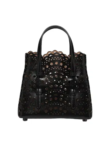 Alaïa Women's Mina 16 Perforated Leather Top Handle Bag - Noir | Thumbnail 1 Alaïa Women's Mina 16 Perforated Leather Top Handle Bag - Noir | Thumbnail 1