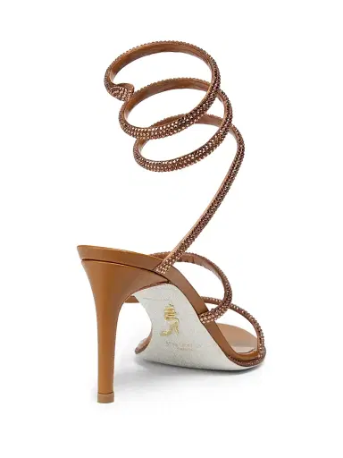 René Caovilla Women's Cleo 75MM Satin Sandals | Thumbnail 3 René Caovilla Women's Cleo 75MM Satin Sandals | Thumbnail 3