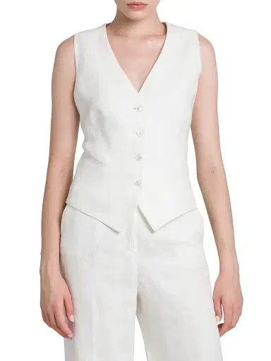 Kiton Women's Tailored Button-Front Vest | Thumbnail 3 Kiton Women's Tailored Button-Front Vest | Thumbnail 3