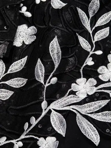 Naeem Khan Women's Sequined & Floral- Embroidered Cocktail Minidress - Black White | Thumbnail 7 Naeem Khan Women's Sequined & Floral- Embroidered Cocktail Minidress - Black White | Thumbnail 7