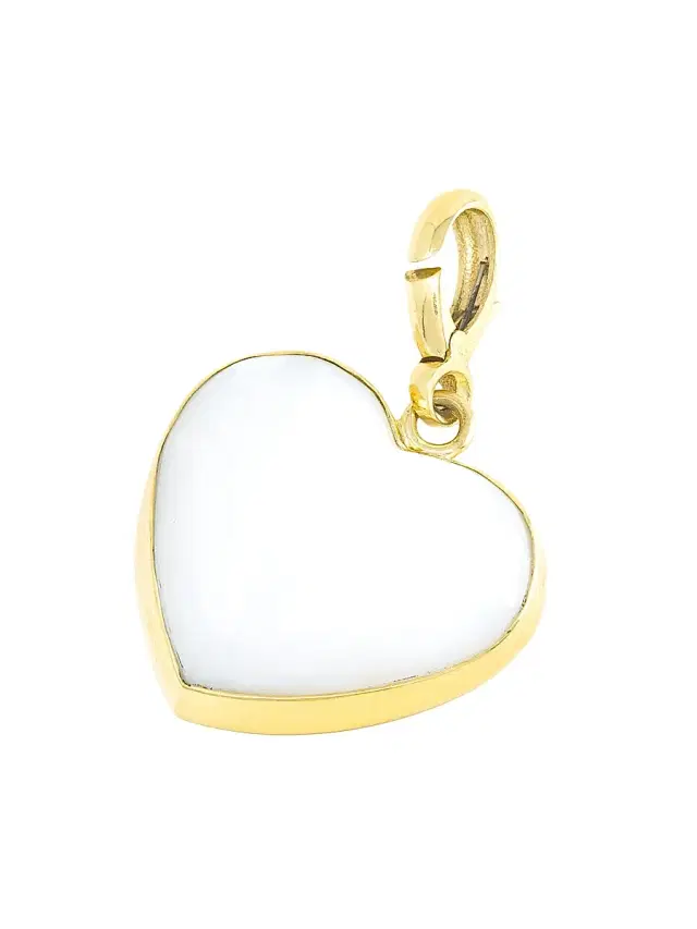 Women's Charms 18K Yellow Gold & Mother-of-Pearl Carved Heart Pendant - Mother Of Pearl Women's Charms 18K Yellow Gold & Mother-of-Pearl Carved Heart Pendant - Mother Of Pearl
