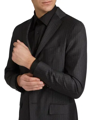 Kiton Men's Wool Pinstriped Suit | Thumbnail 6 Kiton Men's Wool Pinstriped Suit | Thumbnail 6