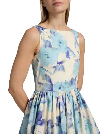 AZEEZA Women's Ananya Satin Cotton-Blend Bubble Minidress - Blue Rose - Size Small | Thumbnail 6 AZEEZA Women's Ananya Satin Cotton-Blend Bubble Minidress - Blue Rose - Size Small | Thumbnail 6