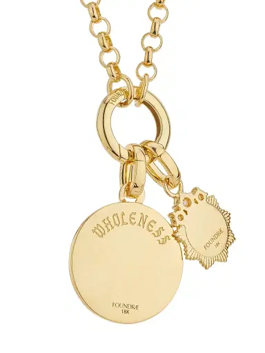 Foundrae Women's Wholeness & Internal Compass 18K Yellow Gold & 0.23 TCW Diamond Belcher Chain Necklace - Yellow Gold | Thumbnail 3 Foundrae Women's Wholeness & Internal Compass 18K Yellow Gold & 0.23 TCW Diamond Belcher Chain Necklace - Yellow Gold | Thumbnail 3