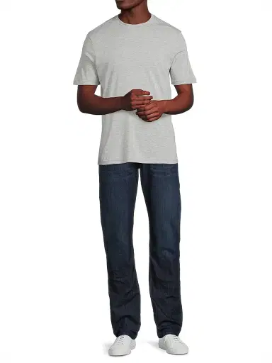Saks Fifth Avenue Men's COLLECTION Basic Crewneck T-Shirt - Grey | Thumbnail 2 Saks Fifth Avenue Men's COLLECTION Basic Crewneck T-Shirt - Grey | Thumbnail 2
