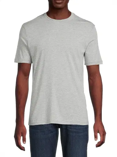 Saks Fifth Avenue Men's COLLECTION Basic Crewneck T-Shirt - Grey | Thumbnail 3 Saks Fifth Avenue Men's COLLECTION Basic Crewneck T-Shirt - Grey | Thumbnail 3
