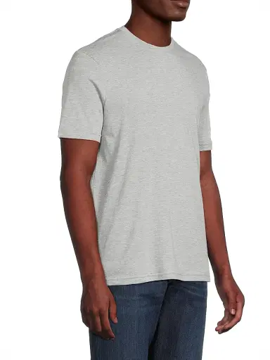 Saks Fifth Avenue Men's COLLECTION Basic Crewneck T-Shirt - Grey | Thumbnail 4 Saks Fifth Avenue Men's COLLECTION Basic Crewneck T-Shirt - Grey | Thumbnail 4