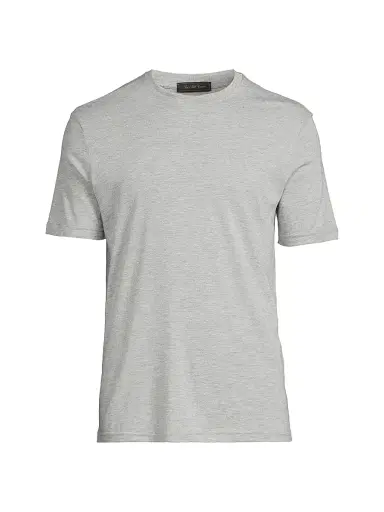 Saks Fifth Avenue Men's COLLECTION Basic Crewneck T-Shirt - Grey | Thumbnail 1 Saks Fifth Avenue Men's COLLECTION Basic Crewneck T-Shirt - Grey | Thumbnail 1