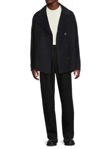 Paltò Men's Armando Wool Car Coat - Navy - Size 46 | Thumbnail 2 Paltò Men's Armando Wool Car Coat - Navy - Size 46 | Thumbnail 2