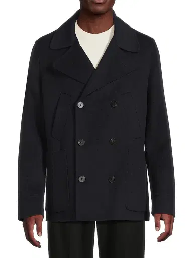 Paltò Men's Armando Wool Car Coat - Navy - Size 46 | Thumbnail 3 Paltò Men's Armando Wool Car Coat - Navy - Size 46 | Thumbnail 3