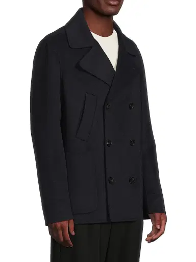 Paltò Men's Armando Wool Car Coat - Navy - Size 46 | Thumbnail 4 Paltò Men's Armando Wool Car Coat - Navy - Size 46 | Thumbnail 4