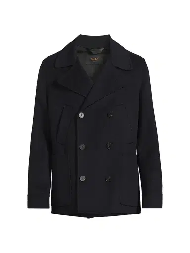 Paltò Men's Armando Wool Car Coat - Navy - Size 46 | Thumbnail 1 Paltò Men's Armando Wool Car Coat - Navy - Size 46 | Thumbnail 1