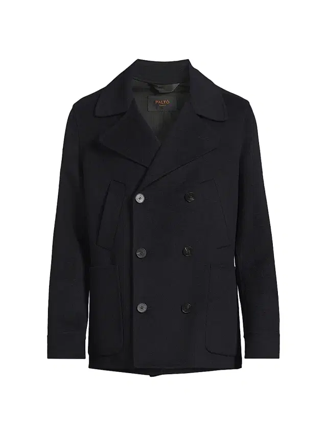 Men's Armando Wool Car Coat - Navy Men's Armando Wool Car Coat - Navy