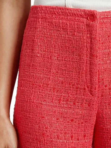 Santorelli Women's Liza Flared Cotton-Blend Pants - Vermilion | Thumbnail 5 Santorelli Women's Liza Flared Cotton-Blend Pants - Vermilion | Thumbnail 5