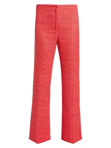 Santorelli Women's Liza Flared Cotton-Blend Pants - Vermilion | Thumbnail 1 Santorelli Women's Liza Flared Cotton-Blend Pants - Vermilion | Thumbnail 1