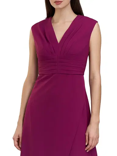 Kay Unger Women's Melora Crepe V-Neck Gown - Boysenberry | Thumbnail 5 Kay Unger Women's Melora Crepe V-Neck Gown - Boysenberry | Thumbnail 5