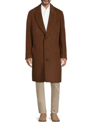 Cardinal Of Canada Men's Mercury Wool-Alpaca-Mohair Coat - Rosewood | Thumbnail 3 Cardinal Of Canada Men's Mercury Wool-Alpaca-Mohair Coat - Rosewood | Thumbnail 3