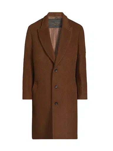 Cardinal Of Canada Men's Mercury Wool-Alpaca-Mohair Coat - Rosewood | Thumbnail 1 Cardinal Of Canada Men's Mercury Wool-Alpaca-Mohair Coat - Rosewood | Thumbnail 1