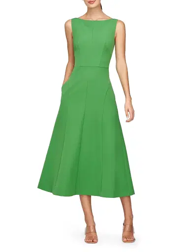 Kay Unger Women's Amari Crêpe Cocktail Dress - Lush Green | Thumbnail 3 Kay Unger Women's Amari Crêpe Cocktail Dress - Lush Green | Thumbnail 3