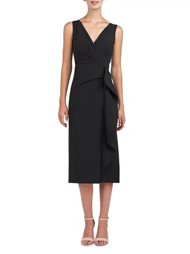 Kay Unger Women's Brynn Stretch Crepe Sheath Dress - Black | Thumbnail 2 Kay Unger Women's Brynn Stretch Crepe Sheath Dress - Black | Thumbnail 2
