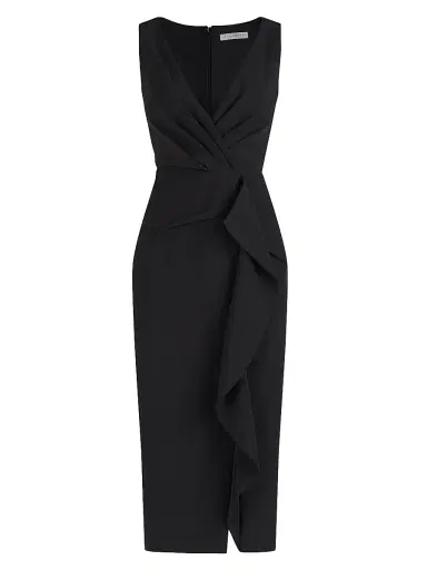 Kay Unger Women's Brynn Stretch Crepe Sheath Dress - Black | Thumbnail 1 Kay Unger Women's Brynn Stretch Crepe Sheath Dress - Black | Thumbnail 1